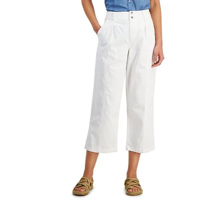 Nautica Womens High Rise Khaki Casual Wide Leg Pants BHFO 3123