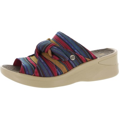 Женские слипоны на танкетке из плетеной ткани Bzees Smile розового цвета 6 средних размеров (B,M) BHFO 8303