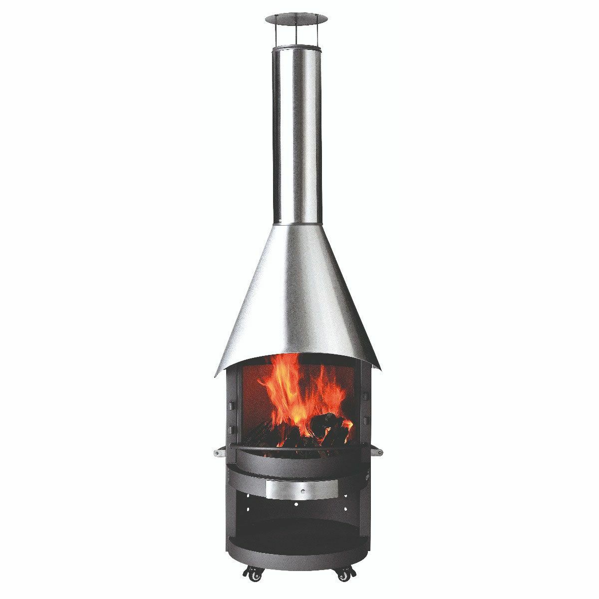 Grillkamin / Gartenkamin asado Fuego EH mit Edelstahlhaube NEU