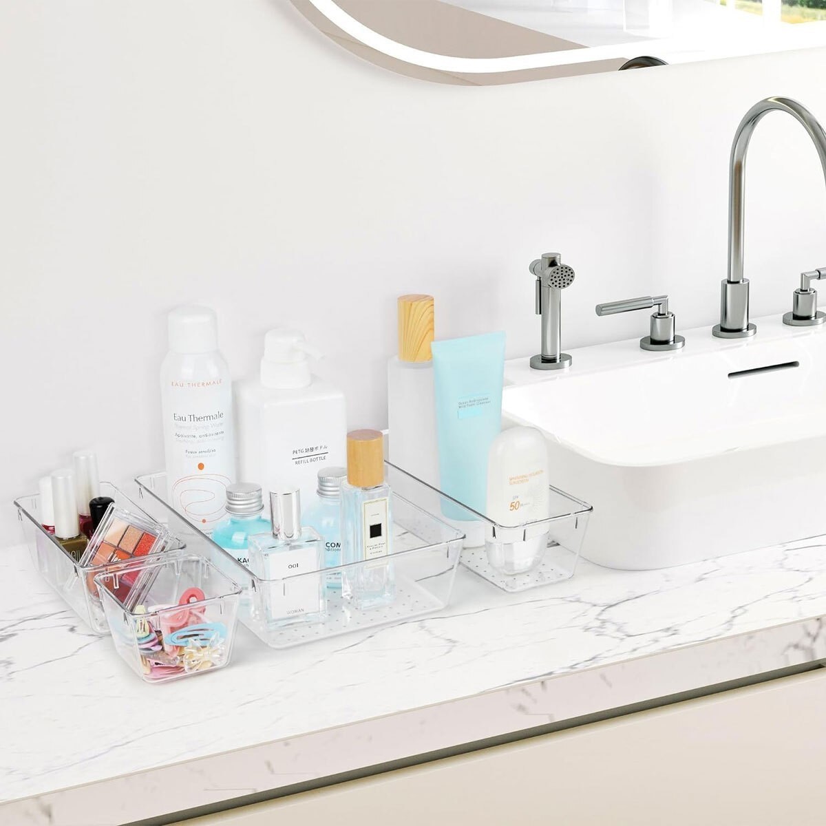 Clear PET storage tray set — view 4