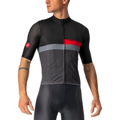 

Джерси Castelli A Blocco — мужской светло-черный/красный/темно-серый, Light black/red/drark gray, Castelli
