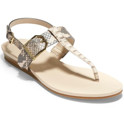 Cole Haan Женские белые босоножки на плоской подошве Francine 8 среднего размера (B,M) BHFO 8989