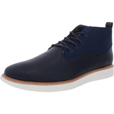 

Ben Sherman Mens Omega Faux Leather Lace Up Casual Chukka Shoes BHFO 9213, Navy, Omega
