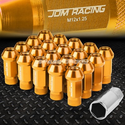 НАБОР ГАЕК JDM С ОТКРЫТЫМ КОНЦОМ ИЗ АЛЮМИНИЯ ОРАНЖЕВОГО ЦВЕТА С 20 НАКОНЕЧНИКАМИ + АДАПТЕР M12X1.25 ДИАМЕТРОМ 25 ММ/ ВЫСОТОЙ 50 ММ