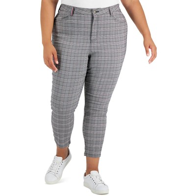 Женские узкие брюки Tommy Hilfiger для работы в черную тканую клетку, 4 BHFO 1304