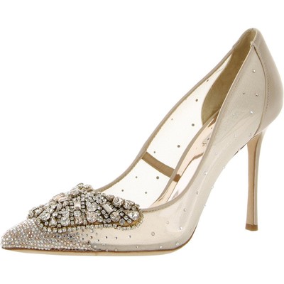 

Женские туфли-лодочки Badgley Mischka Quintana Beige 6 Medium (B,M) BHFO 5081, Latte