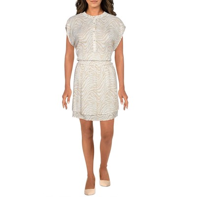

Женское бежевое летнее платье миди до колена Angelina Rails  BHFO 1285, Tan abstract