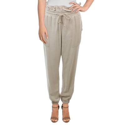 

BLANKNYC] Женские бежевые повседневные брюки Paperbag с оборками и сборками  BHFO 9296, Бежевый