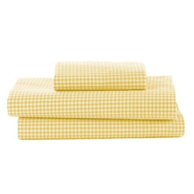 bkb Gingham Sheet Set, Yellow