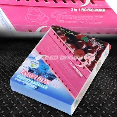 АВТОМОБИЛЬНЫЙ ОСВЕЖИТЕЛЬ ВОЗДУХА TREEFROG 2В1 В КОРОБКЕ С АРОМАТОМ ВИШНИ + ЛАЙМА И СКВОША, АРОМАТИЗИРУЮЩИЙ ГЕЛЬ 200 Г