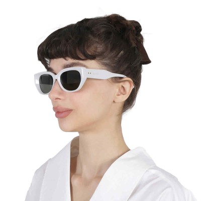 Pre-owned Gucci Grey Cat Eye Ladies Sunglasses Gg1532sa 003 54 Gg1532sa 003 54 In Gray