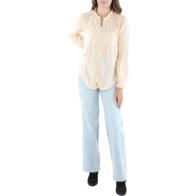 

Брендовая женская блузка с рюшами Faherty Willa из органического хлопка BHFO 1515, Vanilla cream