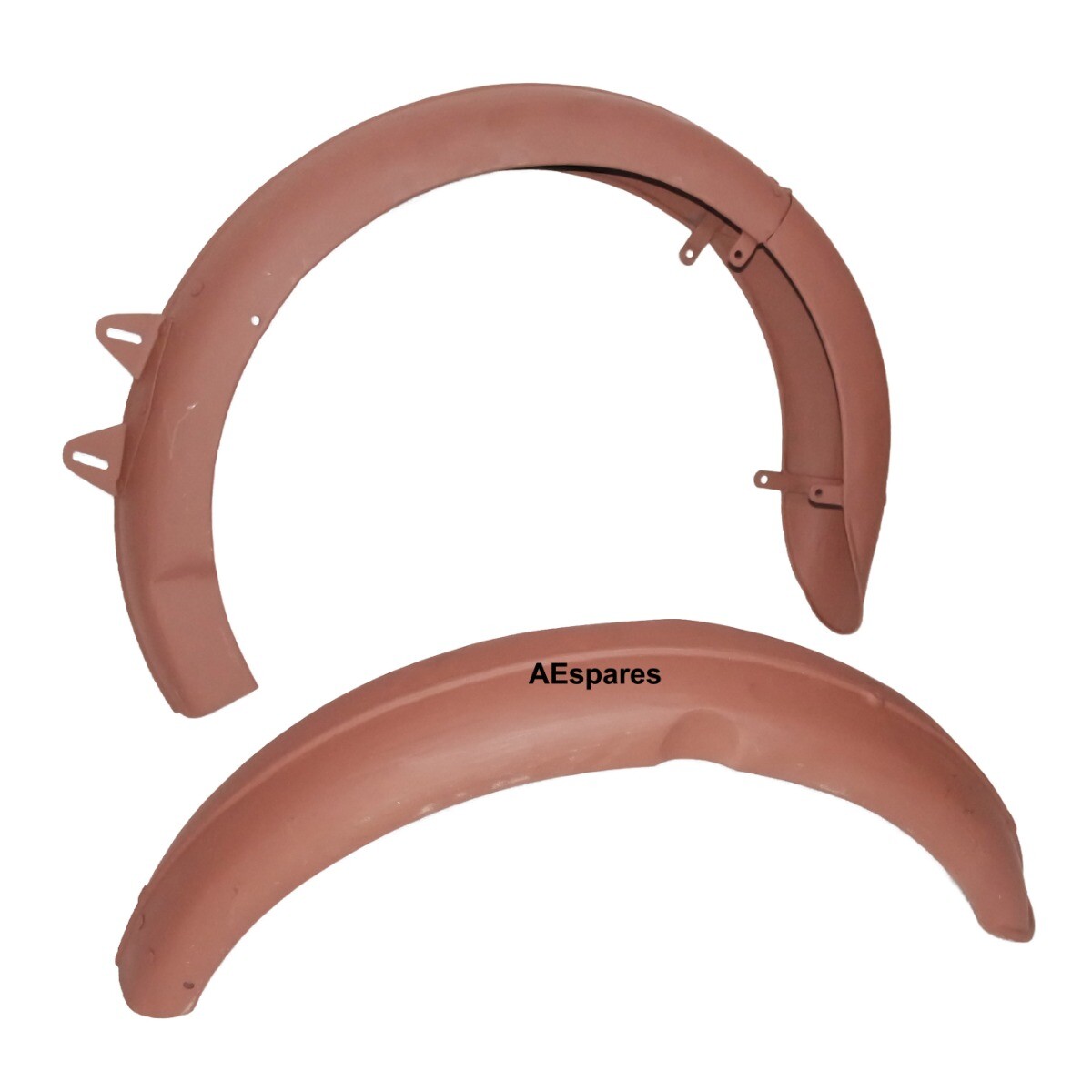 BSA B31 B33 A10 A7 Plunger Model Front Rear Mudguard Set With Stay Raw Metal 