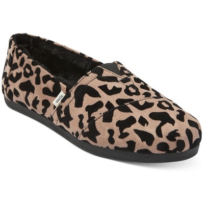 

Женские лоферы Toms ALPARGATA Tan из искусственного меха на плоской подошве 5.5 Medium (B,M) BHFO 7615, Black flocked/leopard