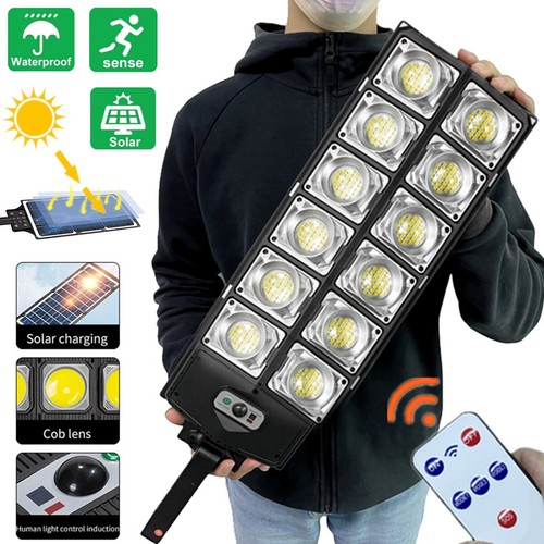Outdoor Solar Street Light Motion Sensor Commercial Dusk To Dawn Big Road Lamp