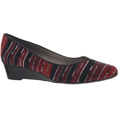 

Женские красные туфли без шнуровки на танкетке Proxy Emastine 7, средние (B,M) BHFO 1533, Red/black/silver
