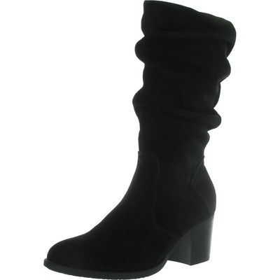 Earth Womens Vine Suede Almond Toe Zipper Mid-Calf Boots BHFO 1910