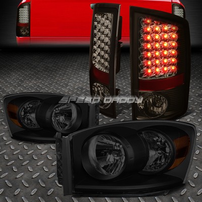 ТОНИРОВАННЫЙ КОРПУС ЯНТАРНОЙ ФАРЫ + ТОНИРОВАННЫЙ СВЕТОДИОДНЫЙ ЗАДНИЙ СТОП-СИГНАЛ ДЛЯ 07-09 DODGE RAM