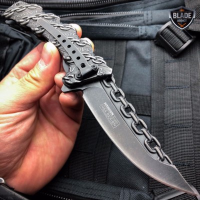 Tac Force Collectors Spring Assisted Pocket Knife 3D Chain Design TF-859