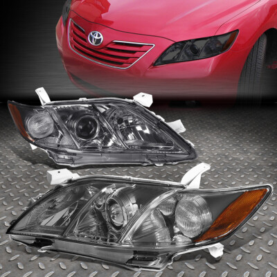 ДЛЯ 07-09 TOYOTA CAMRY ДЫМЧАТЫЙ КОРПУС ЯНТАРНОГО ЦВЕТА УГЛОВАЯ ФАРА ПРОЕКТОРА ГОЛОВНОГО ФОНАРЯ