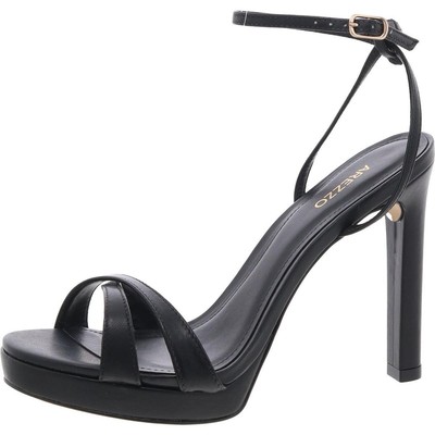 Arezzo Womens Vienna Black Platform Sandals Shoes 7.5 Medium (B,M) BHFO 2348