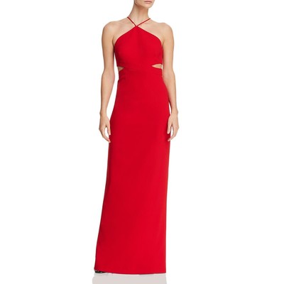Женское красное вечернее платье с вырезом лодочкой Aidan by Aidan Mattox 0 BHFO 8109
