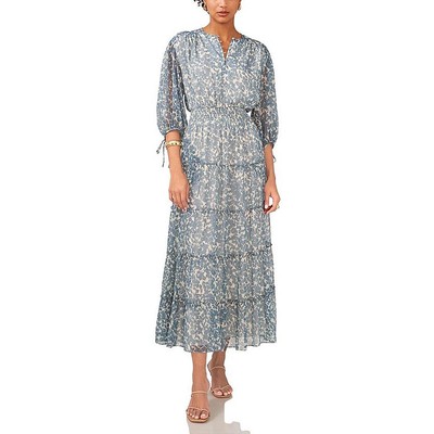 1.Женское макси-платье State Womens синего цвета с принтом, заправленное булавкой, L BHFO 5672