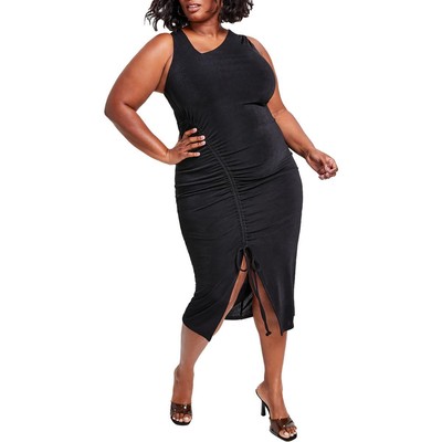 Женское асимметричное облегающее платье без рукавов чайной длины Nina Parker Plus BHFO 8851