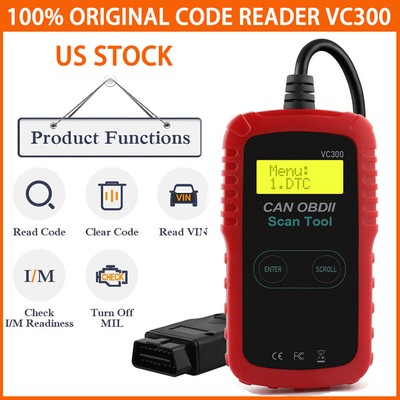 VC300 Code Reader OBD2 Scanner Car Check Engine Fault Automotive Diagnostic Tool