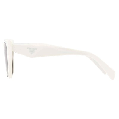Pre-owned Prada Grey Butterfly Ladies Sunglasses Pr 19zs 1425s0 55 Pr 19zs 1425s0 55 In Gray