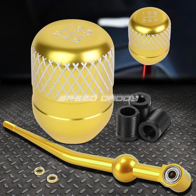 ЗОЛОТИСТЫЙ АЛЮМИНИЕВЫЙ ОДНОСКОРОСТНОЙ КОРОТКИЙ ПЕРЕКЛЮЧАТЕЛЬ ПЕРЕДАЧ + ЗОЛОТИСТАЯ 5-СТУПЕНЧАТАЯ РУЧКА С СЕТКОЙ ДЛЯ EK/ EJ/ EG/DC