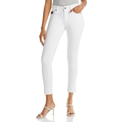 

Женские белые облегающие брюки с высокой посадкой Versace Jeans Couture  BHFO 3451, Белый, 72HAB5S4