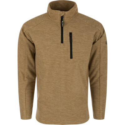 Drake Waterfowl Heathered Fleece Windproof 1/4 Zip Jacket