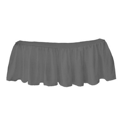 Solid Ruffled Round Crib Skirt, Grey