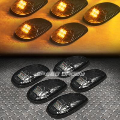 ДЛЯ 99-01 DODGE RAM BR/BE 5ШТ ЗАКОПЧЕННЫЙ КОРПУС ЖЕЛТЫЙ СВЕТОДИОДНЫЙ ХОДОВОЙ ФОНАРЬ НА КРЫШЕ КАБИНЫ