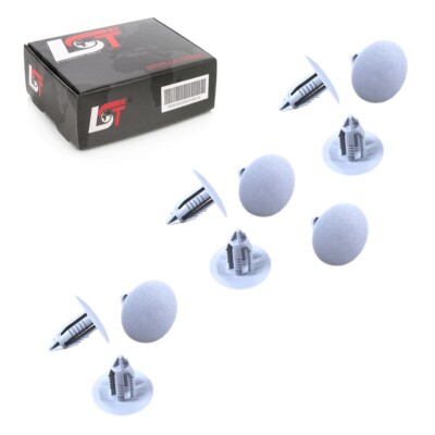 10x INNENVERKLEIDUNGCLIPS UNIVERSAL BEFESTIGUNGS CLIPS Ø 7-8mm Kopf 22mm grau