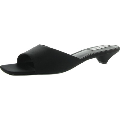 Steve Madden Womens Joanie Black Mule Sandals Shoes 10 Medium (B,M) BHFO 5718