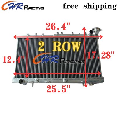 50MM 2 ROW Aluminum Radiator for Nissan N14 GTIR SR20DET Pulsar N15 1991-2000
