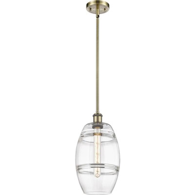 Innovations Lighting 516-1S-AB-G557-8CL Ballston Vaz Mini Pendant Antique Brass