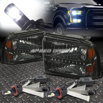 СВЕТОДИОДНАЯ ФАРА С ЗАКОПЧЕННЫМ КОРПУСОМ + СИСТЕМА БЕЛЫХ СВЕТОДИОДОВ 6000K ДЛЯ 05-07 F250/F350/F450