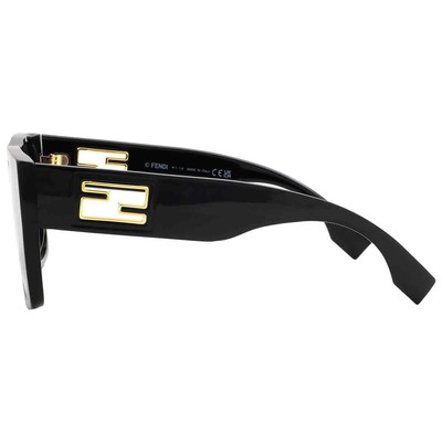 Pre-owned Fendi Grey Gradient Browline Ladies Sunglasses Fe40124i 01b 54 Fe40124i 01b 54 In Gray
