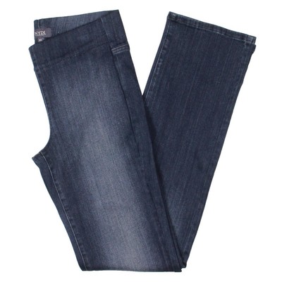

Женские джинсы прямого кроя NYDJ Marilyn Blue Denim Faded Knit  BHFO 3629, Dark blue