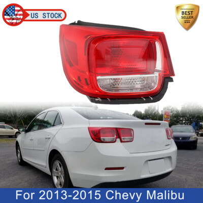 Halogen Outer Tail Light Brake Lamp For 2013-2015 Chevy Malibu Driver Left Side