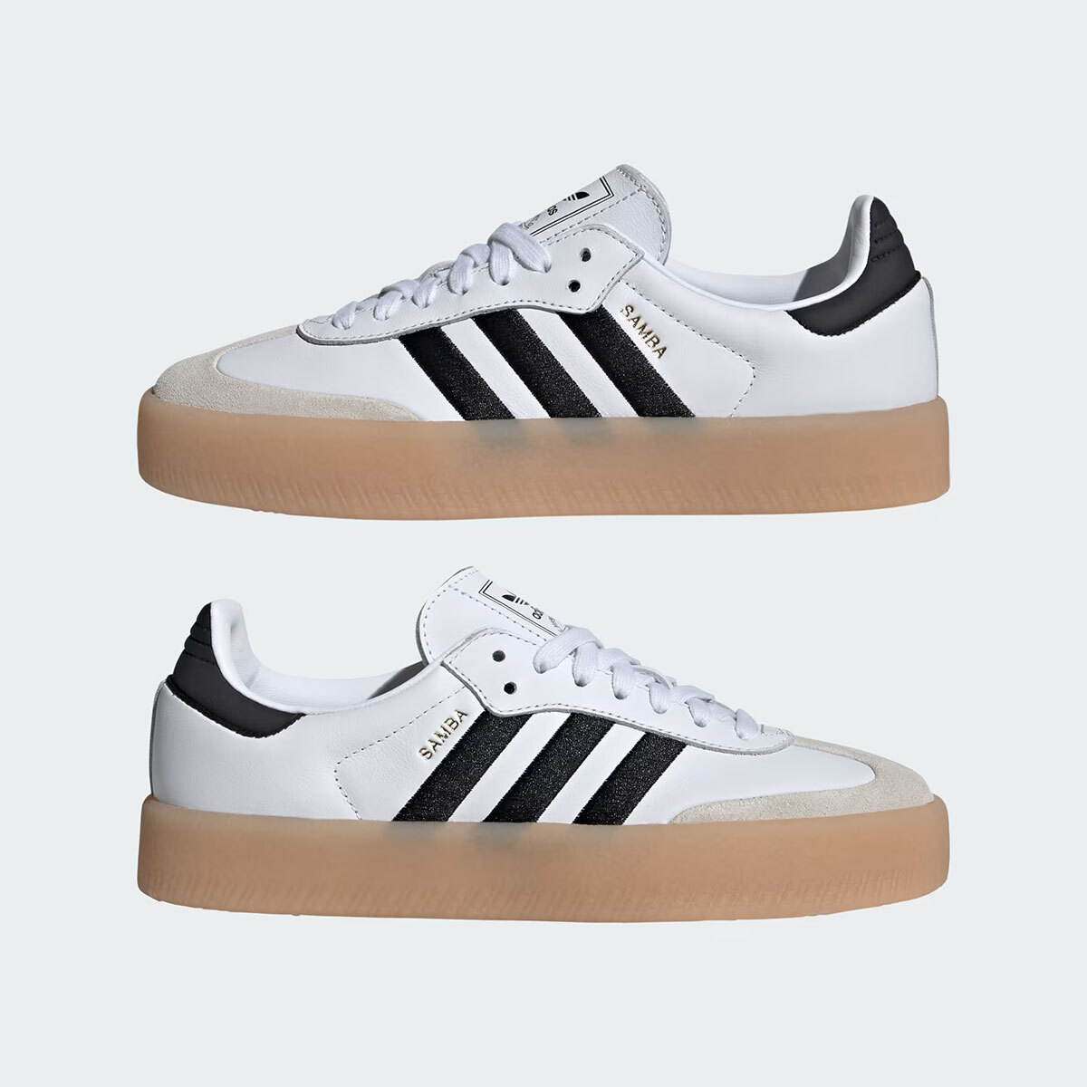 【ほぼ新品】adidas Samba ブラック/ホワイト 24.5 レディース adidas（アディダス）の「【ADIDAS/アディダス】SAMBA OG