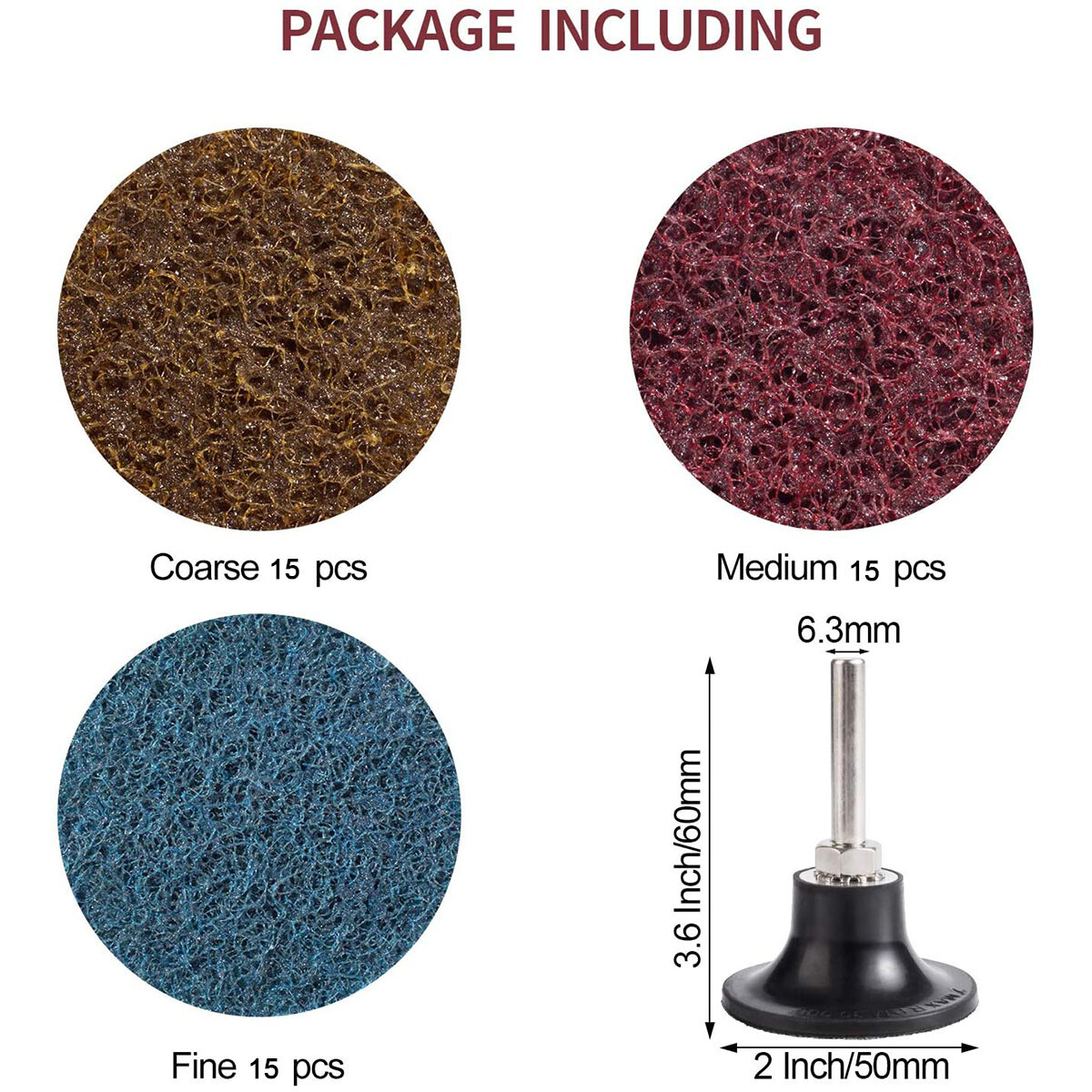 46PCS 2" Roll Lock Surface Conditioning Die Grinder Sanding Discs Set & Holder