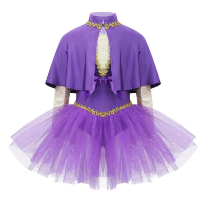 Kids Girl Halloween Showman Costume Cosplay Leotards Cape Fancy Dress Outfit Set