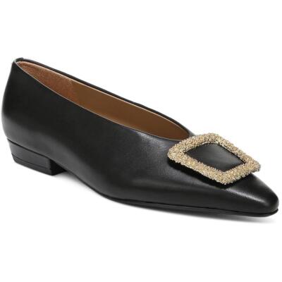 

Черные кожаные туфли на плоской подошве Sam Edelman Janina 6 Medium (B,M) BHFO 8550, Black leather