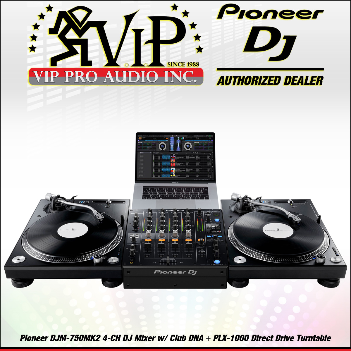 Pioneer Djm 750mk2 4 Ch Dj Mixer W Club Dna 2 Plx 1000 Direct Drive Turntable Ebay
