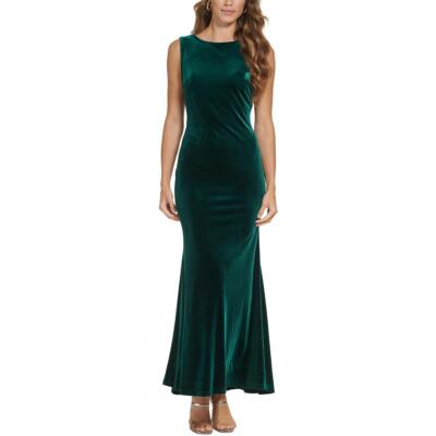 

DKNY Женское бархатное вечернее платье без рукавов BHFO 6935, Hunter