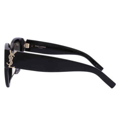 Pre-owned Saint Laurent Grey Butterfly Ladies Sunglasses Sl M95/f 001 56 Sl M95/f 001 56 In Gray